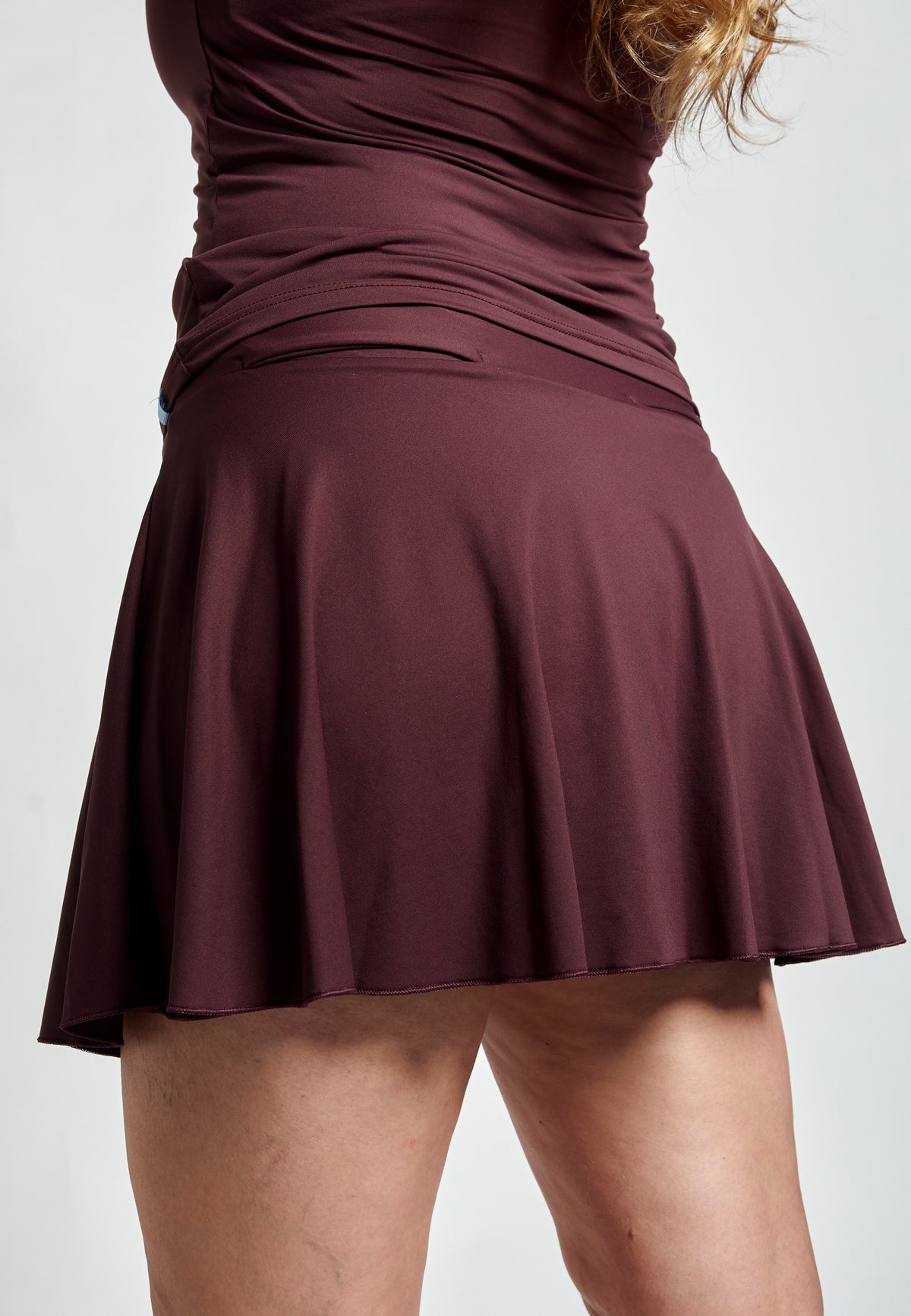 Mädchen & Damen Advantage Tennisrock / Skort mit Ballhalter, burgunder rot von SPORTKIND