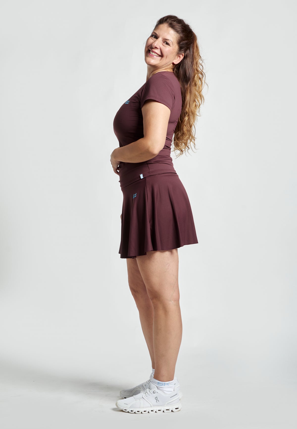 Mädchen & Damen Advantage Tennisrock / Skort mit Ballhalter, burgunder rot von SPORTKIND