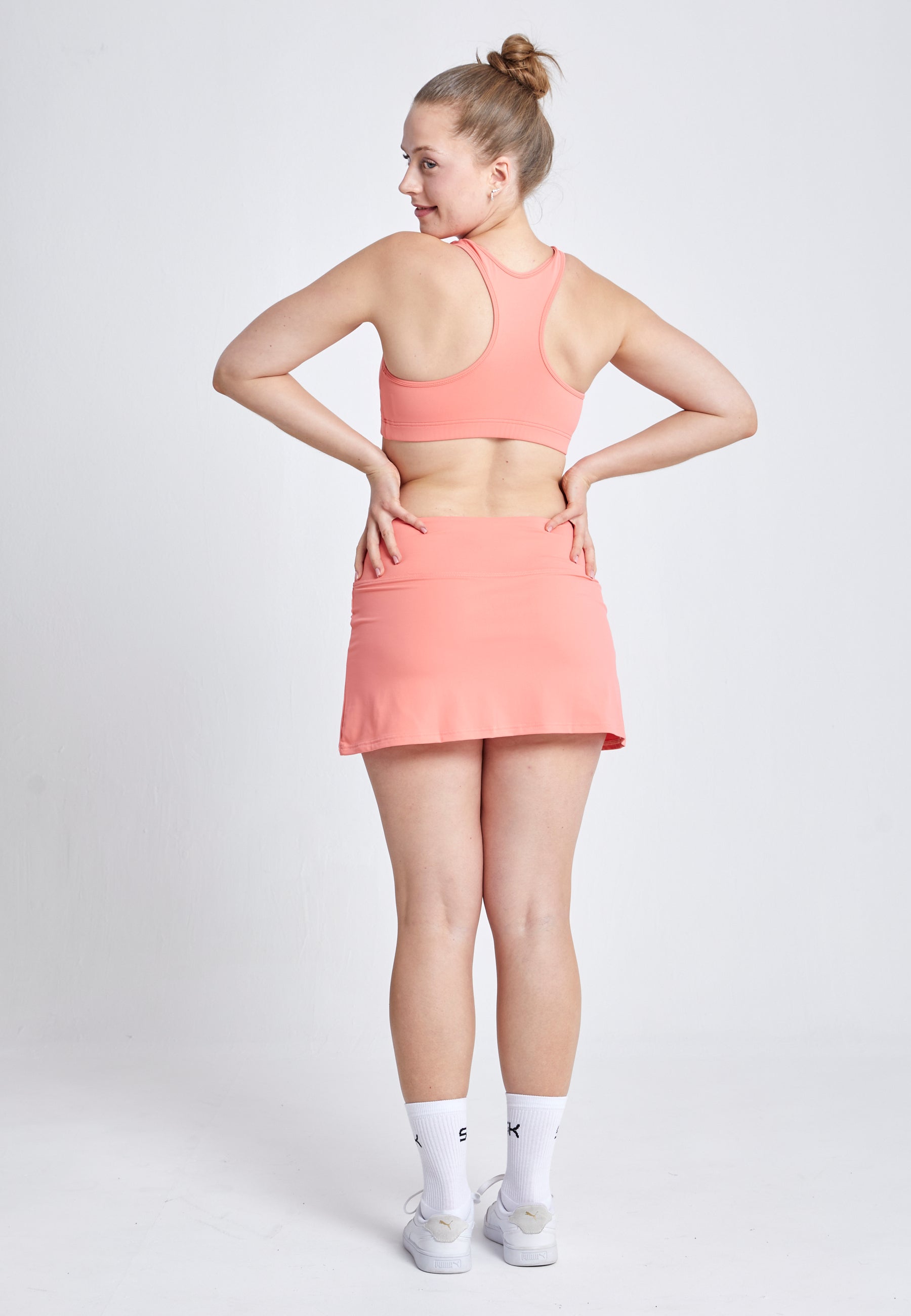 Mädchen & Damen Basic Tennisrock / Skort, apricot von SPORTKIND