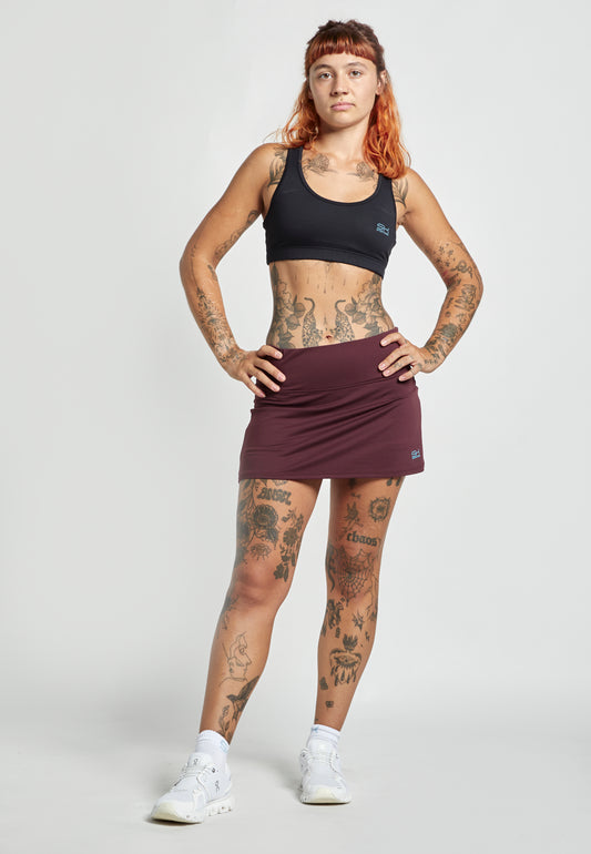 Mädchen & Damen Basic Tennisrock / Skort, burgunder rot von SPORTKIND