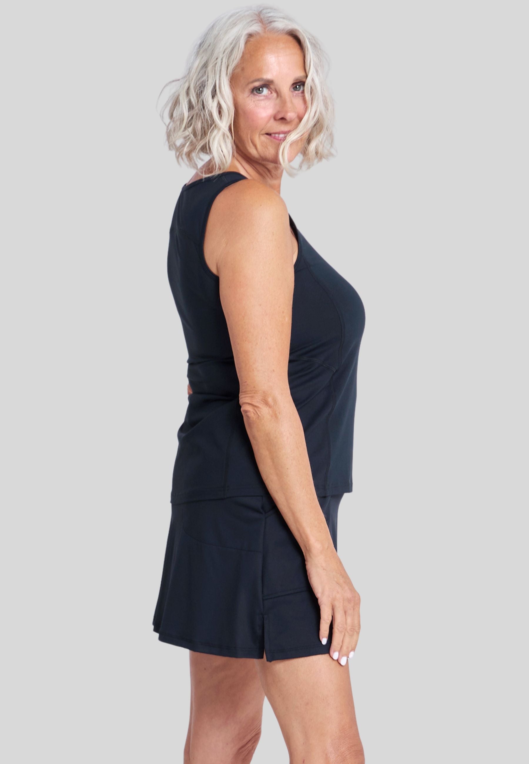 Mädchen & Damen Grace Tennisrock / Skort lang mit Taschen, navy blau von SPORTKIND