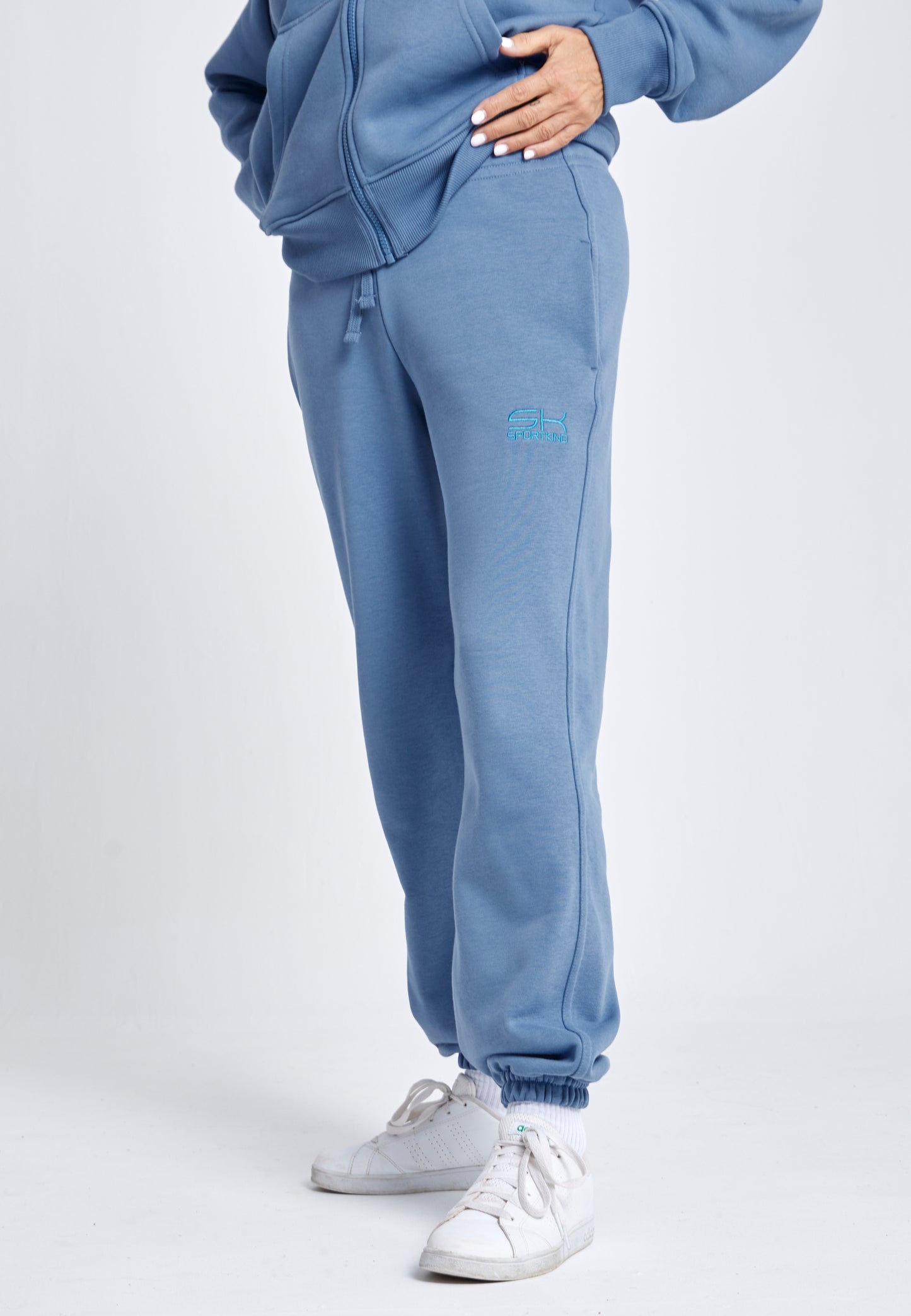 Mädchen & Damen Jogginghose Baumwolle Damen & Mädchen, grau blau von SPORTKIND