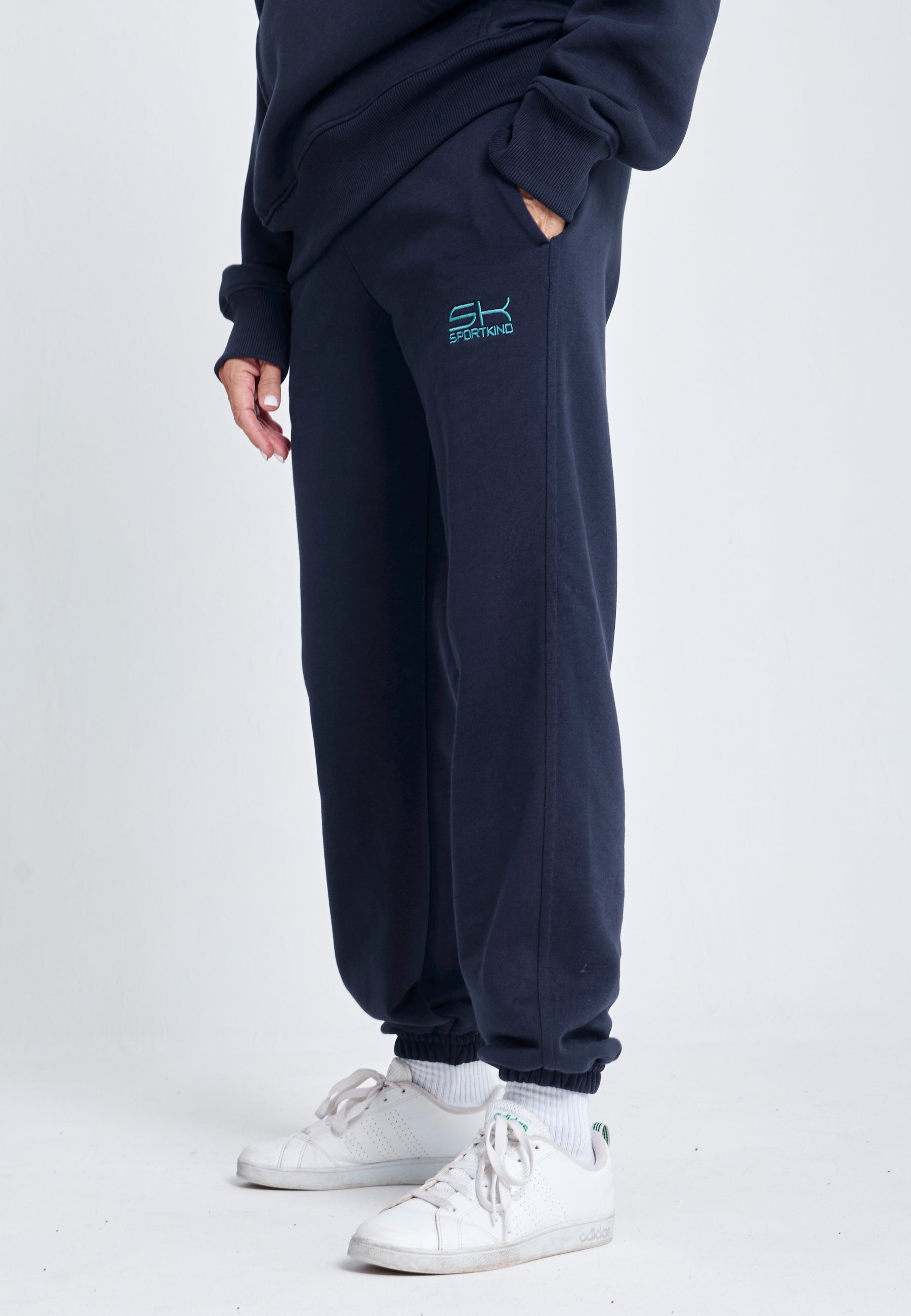 Mädchen & Damen Jogginghose Baumwolle Damen & Mädchen, navy blau von SPORTKIND