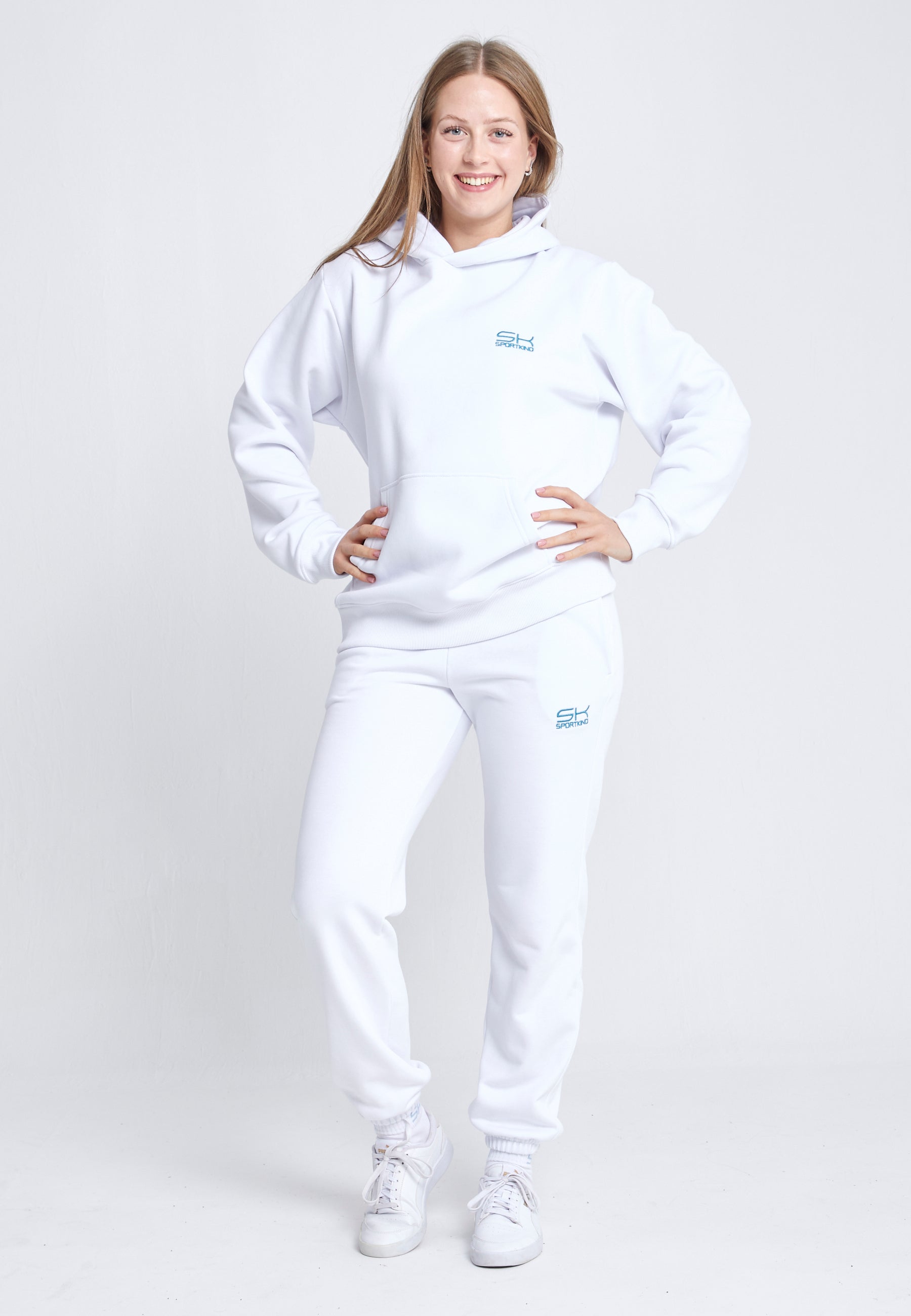 Mädchen & Damen Jogginghose Baumwolle Damen & Mädchen, weiß von SPORTKIND