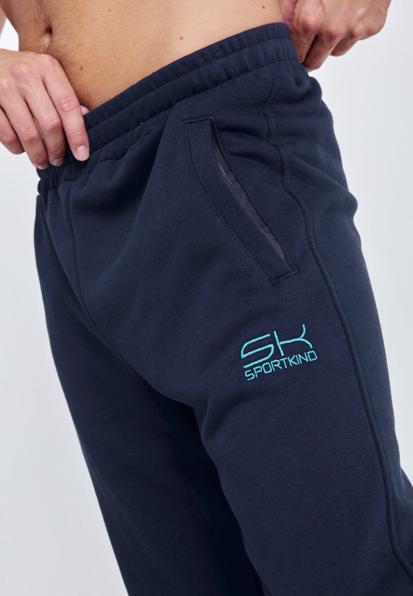 Jungen & Herren Jogginghose Baumwolle Herren & Jungen, navy blau von SPORTKIND