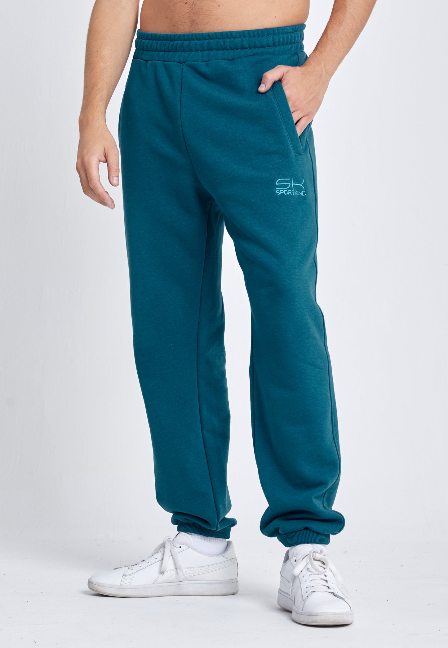 Jungen & Herren Jogginghose Baumwolle Herren & Jungen, petrol grün von SPORTKIND