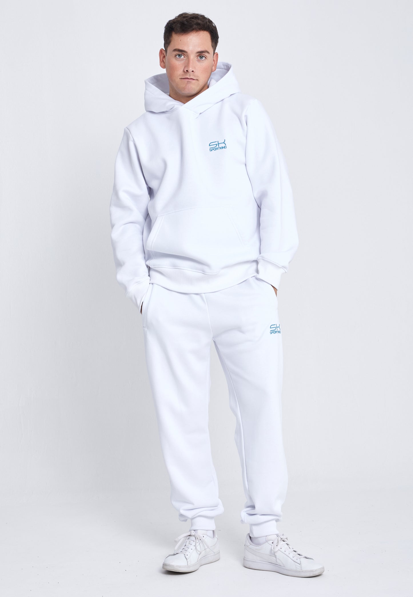 Jungen & Herren Jogginghose Baumwolle Herren & Jungen, weiß von SPORTKIND