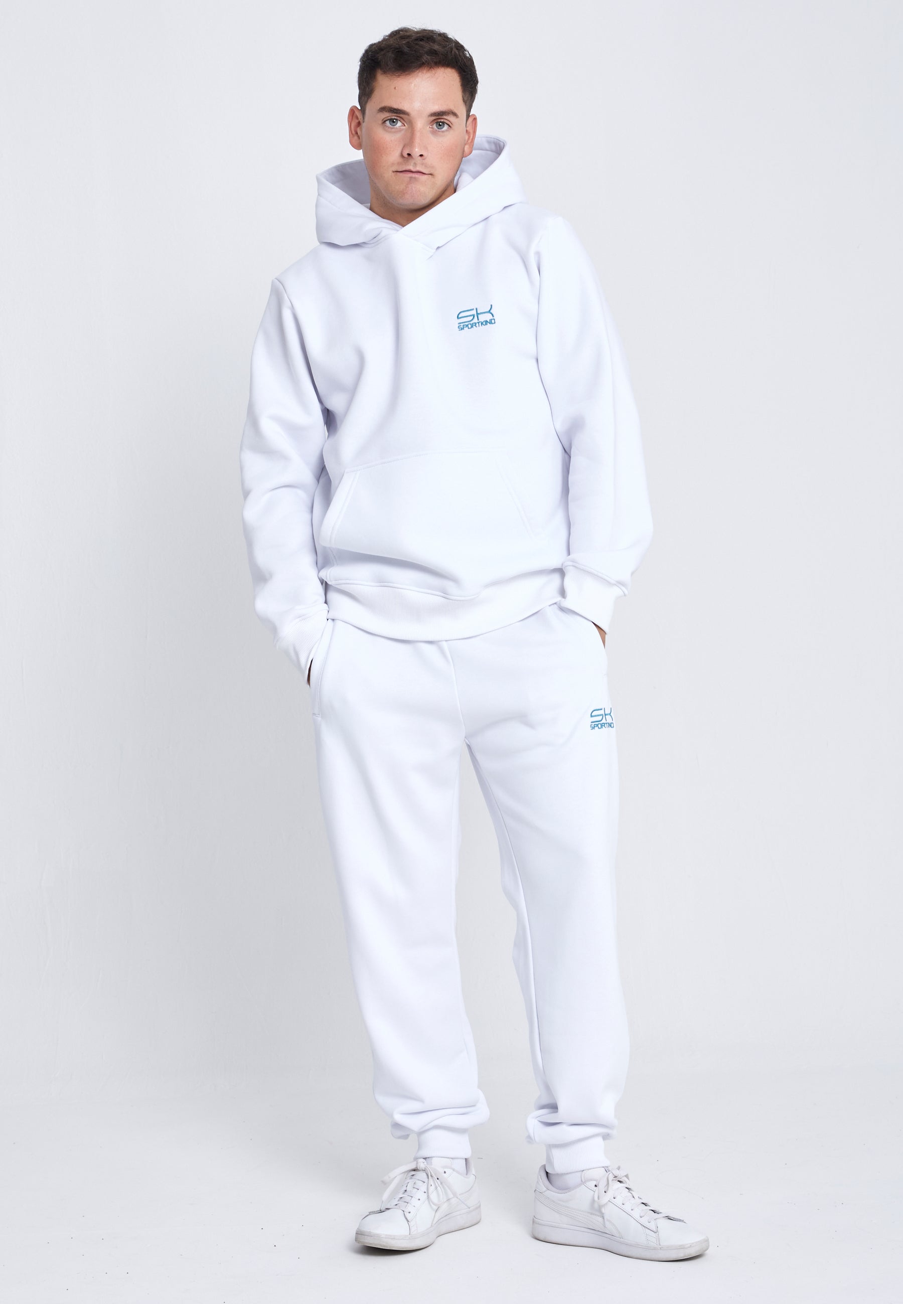 Jungen & Herren Jogginghose Baumwolle Herren & Jungen, weiß von SPORTKIND