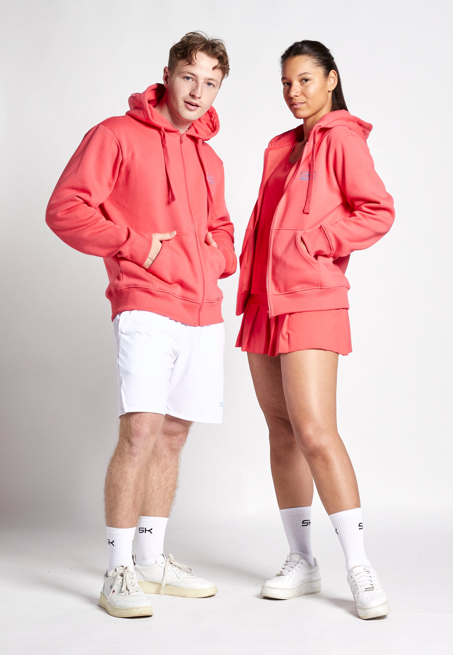 Unisex Kapuzenjacke mit Reißverschluss unisex, pfirsich von SPORTKIND