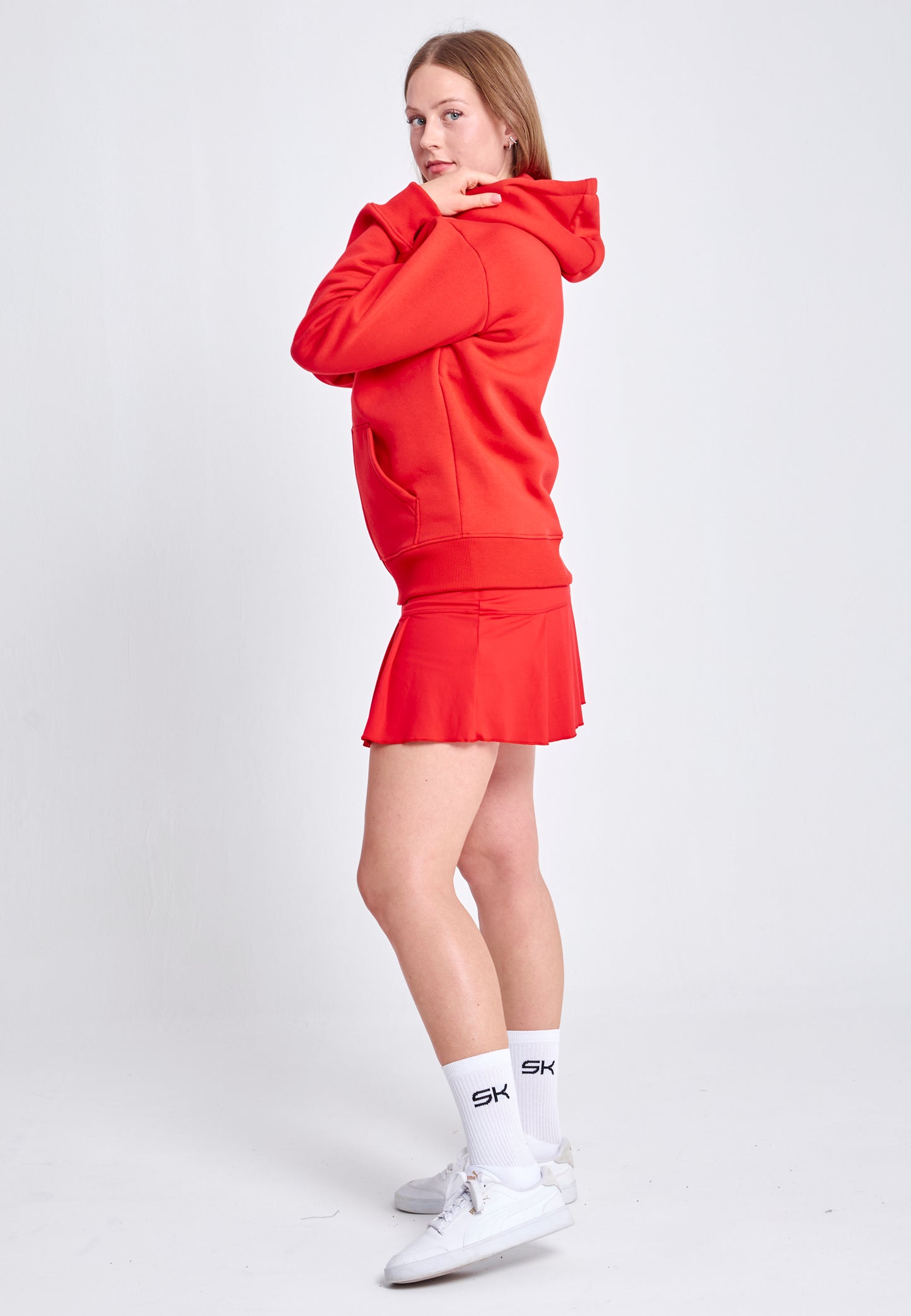Unisex Kapuzenjacke mit Reißverschluss unisex, rot von SPORTKIND