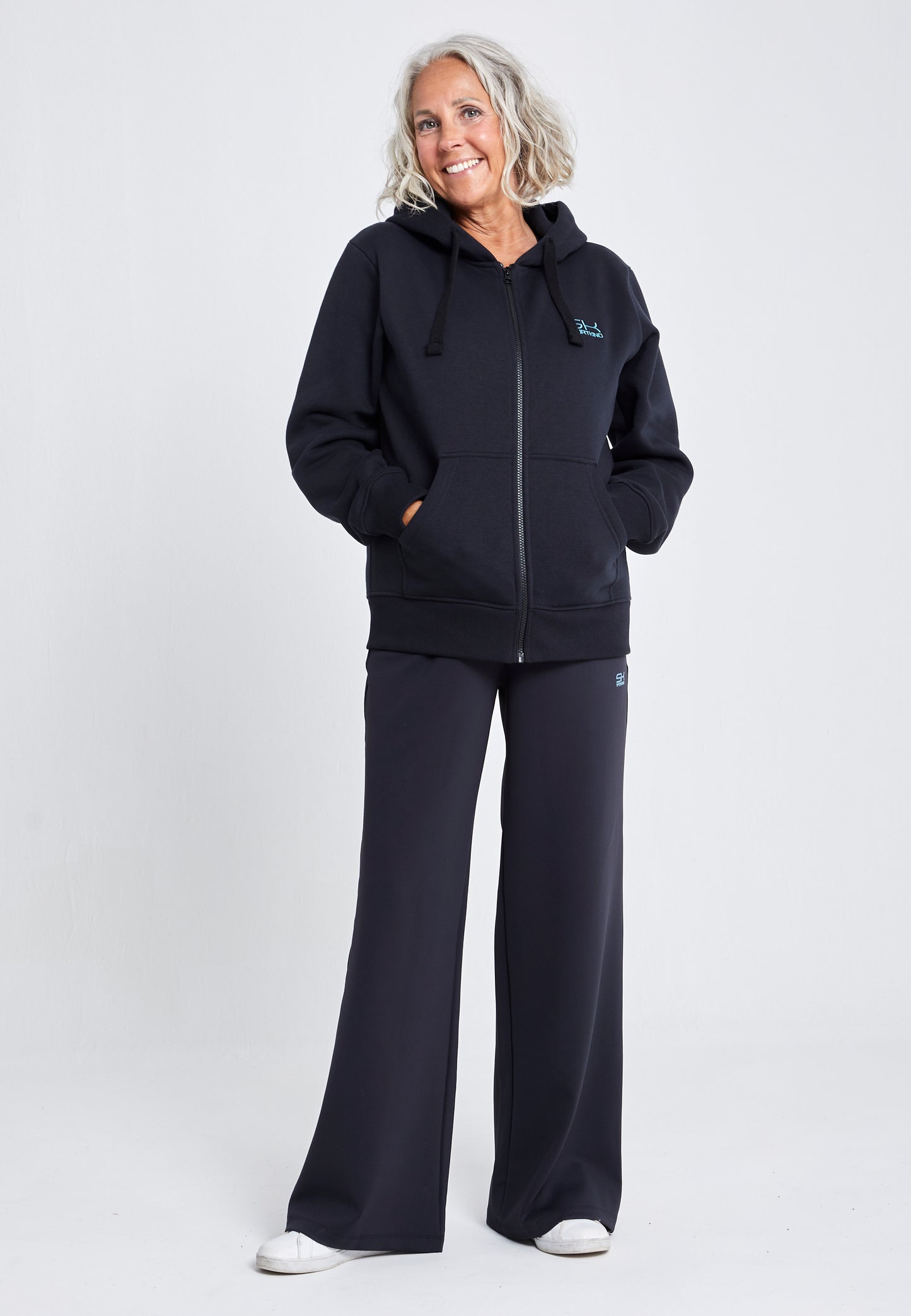 Unisex Kapuzenjacke mit Reißverschluss unisex, schwarz von SPORTKIND