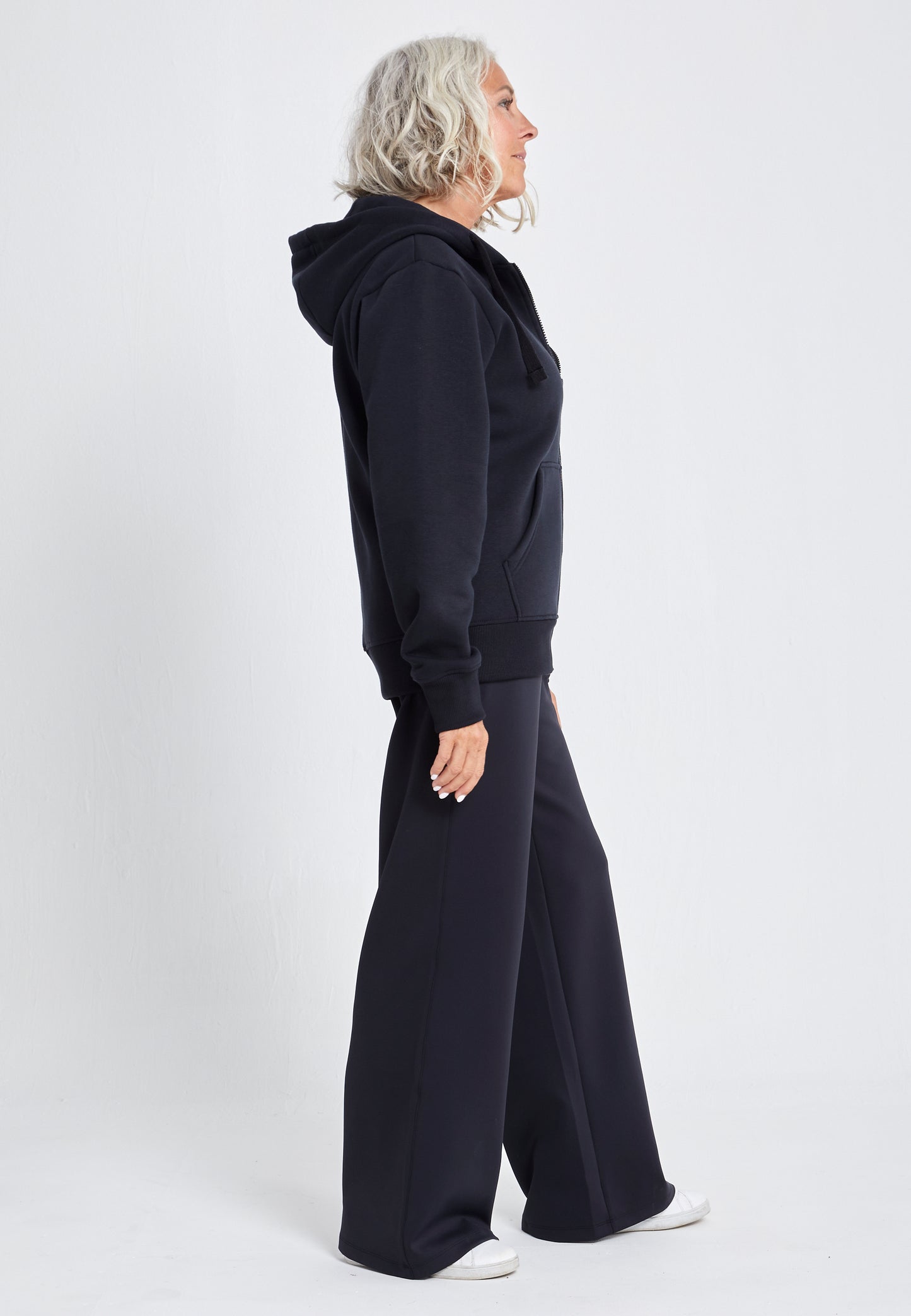 Unisex Kapuzenjacke mit Reißverschluss unisex, schwarz von SPORTKIND