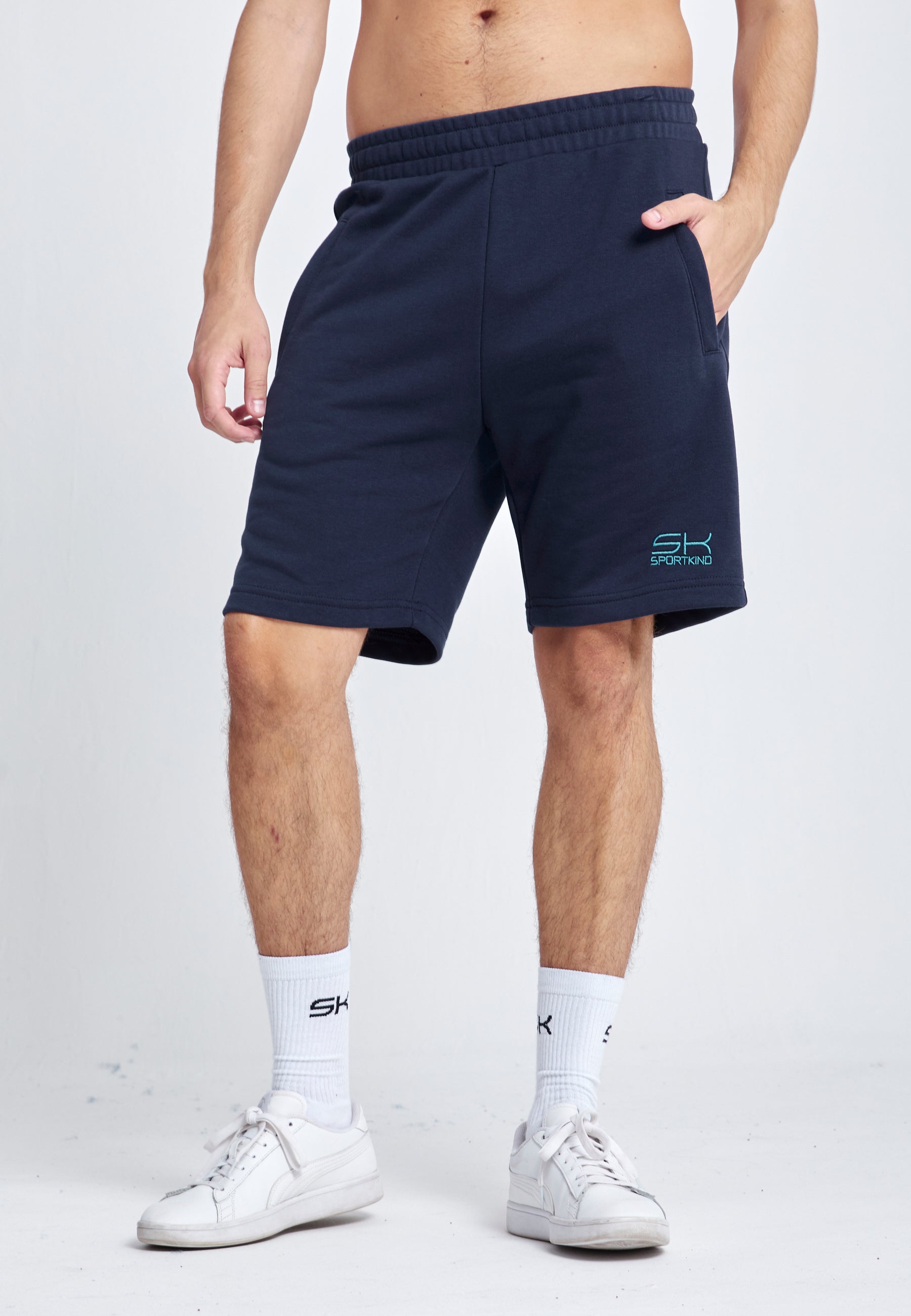 Jungen & Herren Shorts Baumwolle Herren & Jungen, navy blau von SPORTKIND