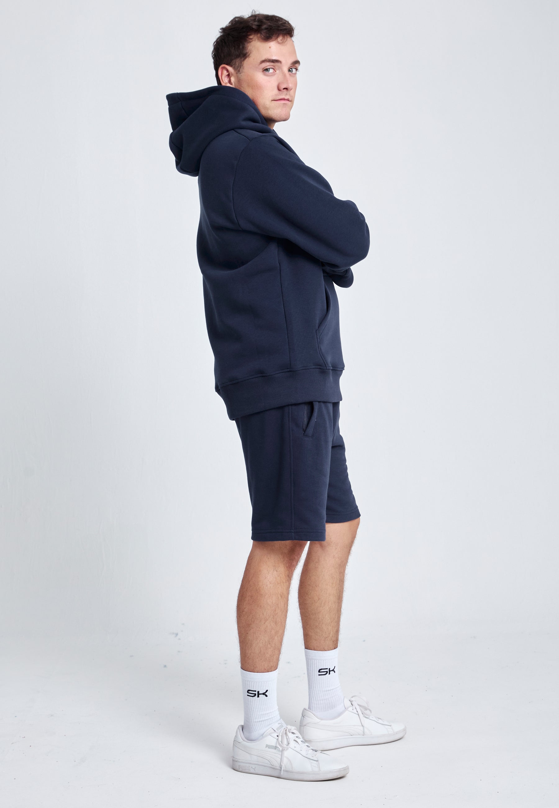 Jungen & Herren Shorts Baumwolle Herren & Jungen, navy blau von SPORTKIND