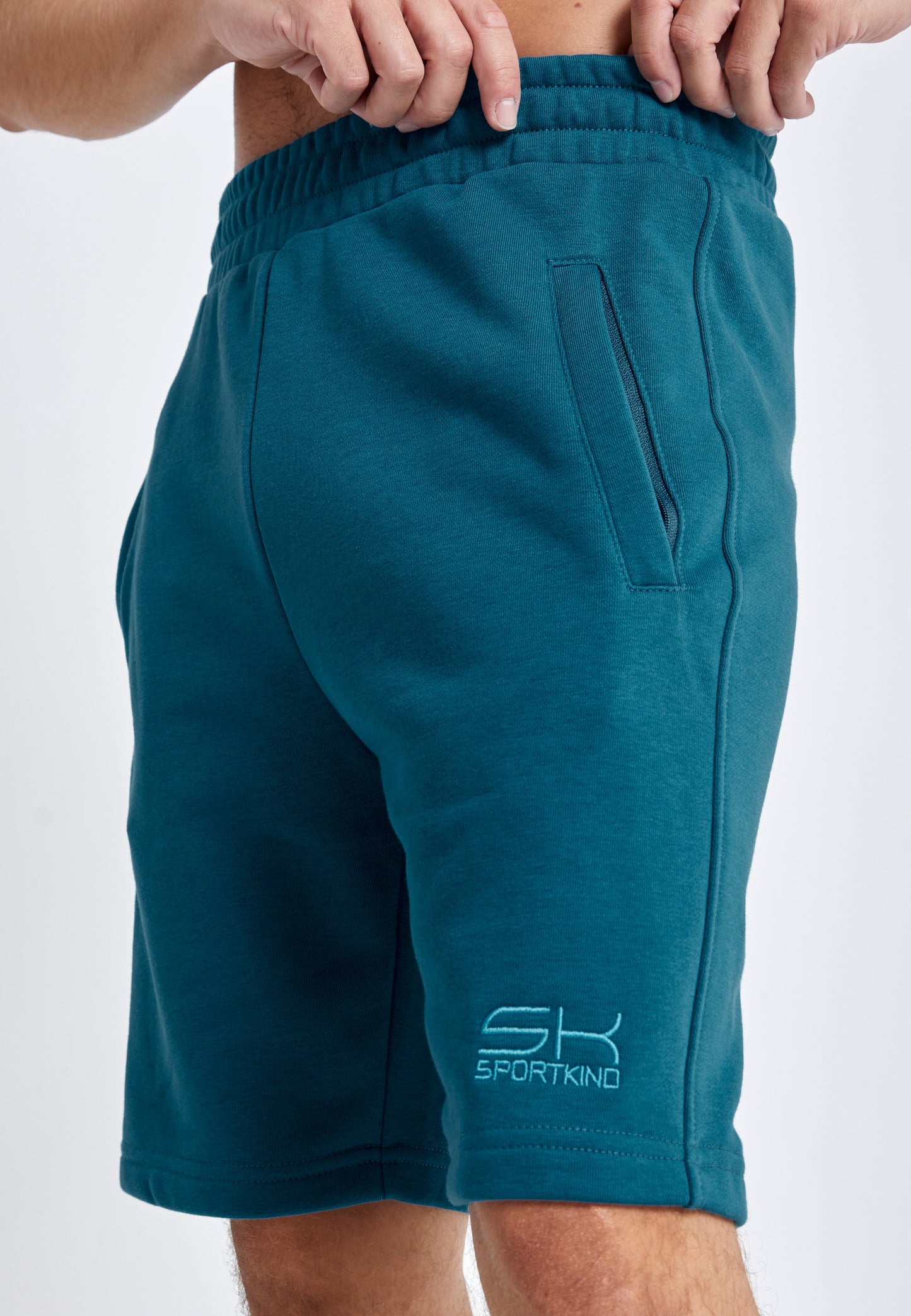 Jungen & Herren Shorts Baumwolle Herren & Jungen, petrol grün von SPORTKIND