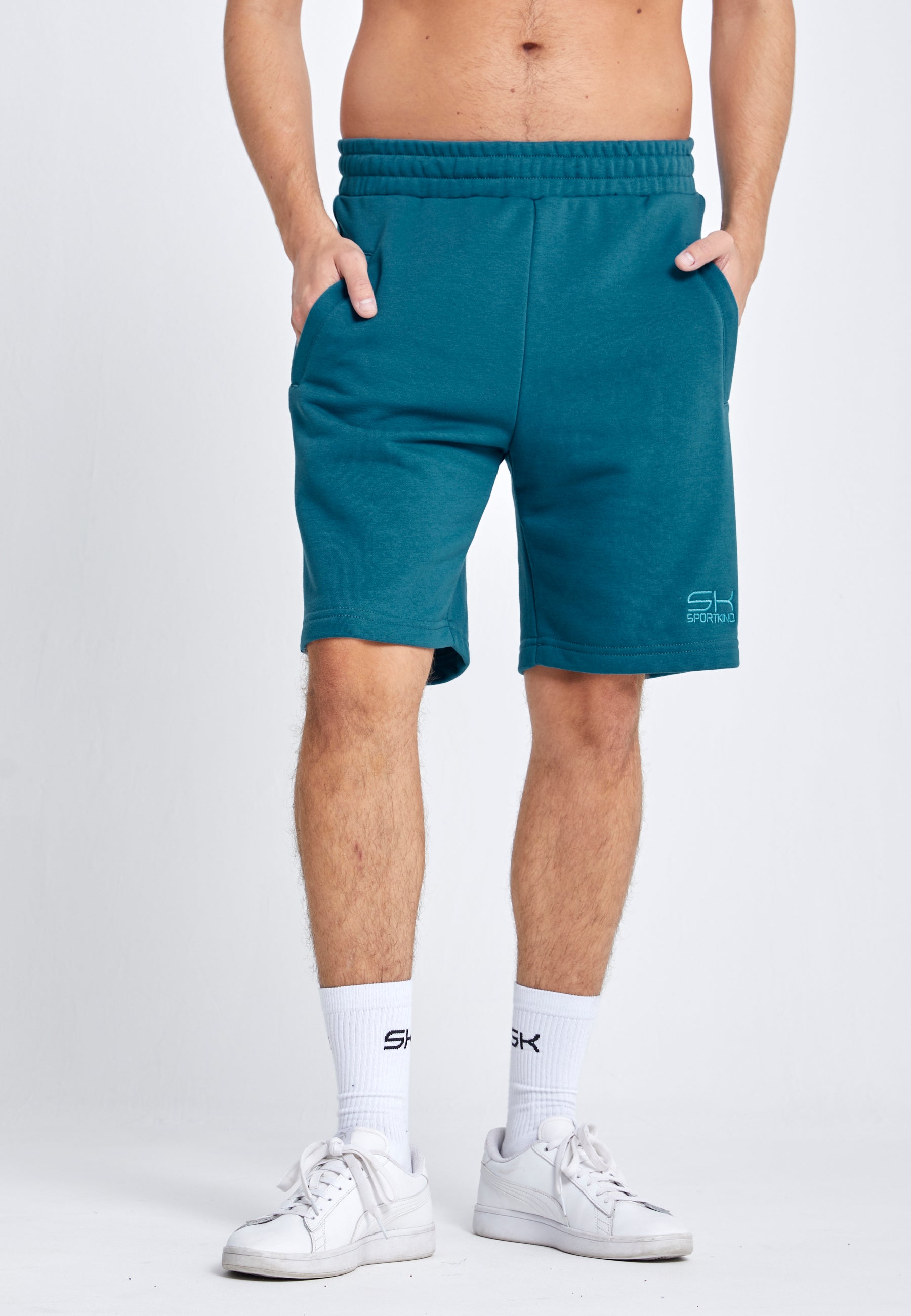 Jungen & Herren Shorts Baumwolle Herren & Jungen, petrol grün von SPORTKIND