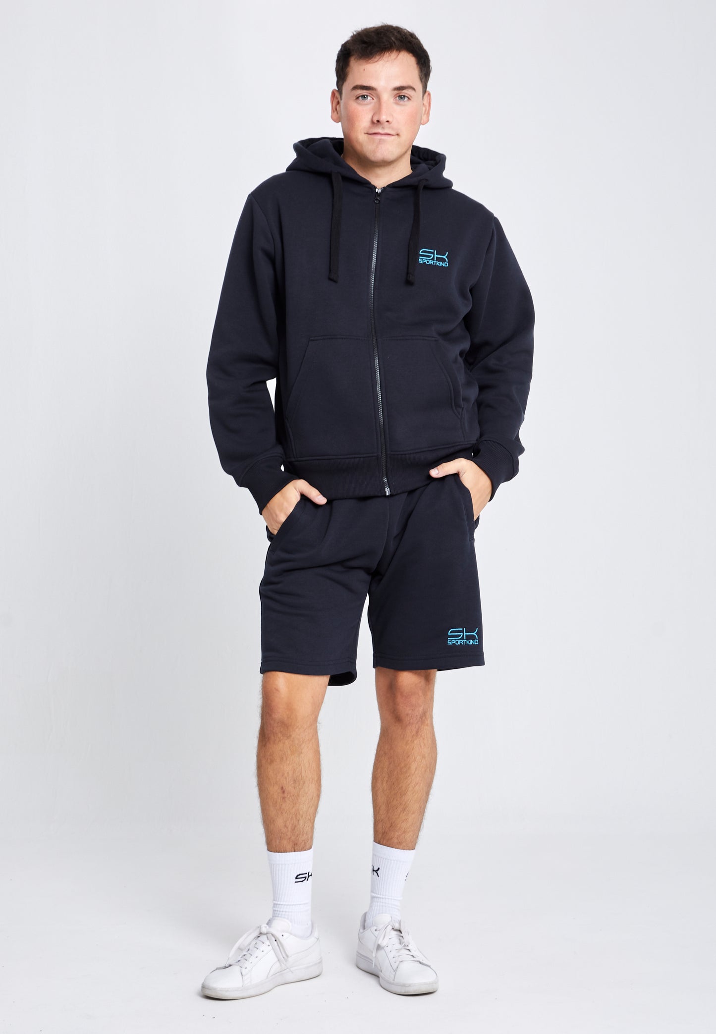 Jungen & Herren Shorts Baumwolle Herren & Jungen, schwarz von SPORTKIND