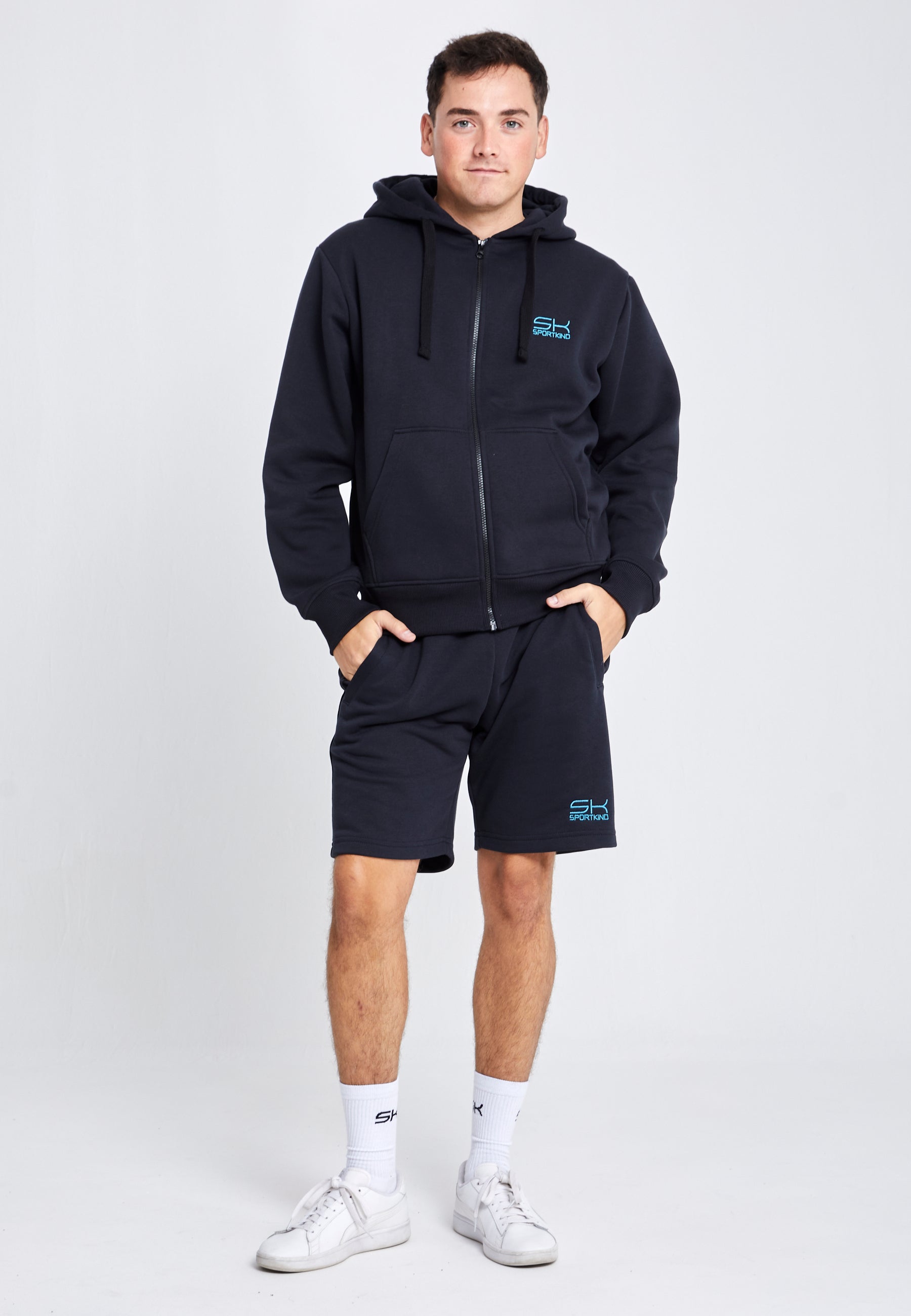 Jungen & Herren Shorts Baumwolle Herren & Jungen, schwarz von SPORTKIND