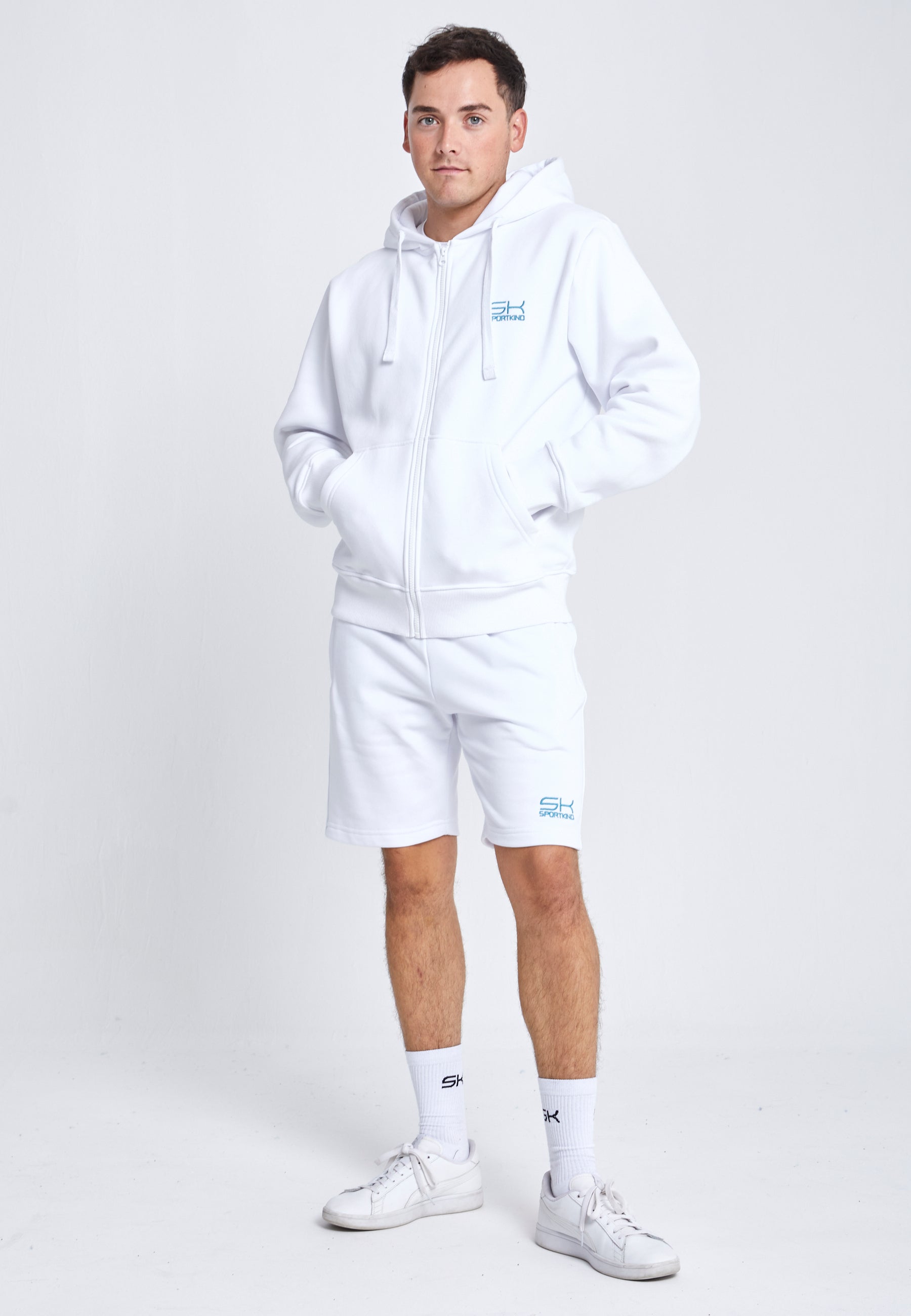 Jungen & Herren Shorts Baumwolle Herren & Jungen, weiß von SPORTKIND