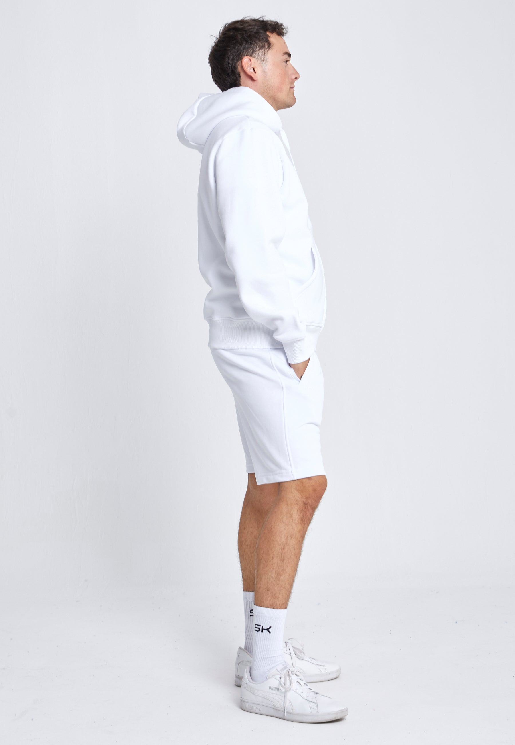 Jungen & Herren Shorts Baumwolle Herren & Jungen, weiß von SPORTKIND