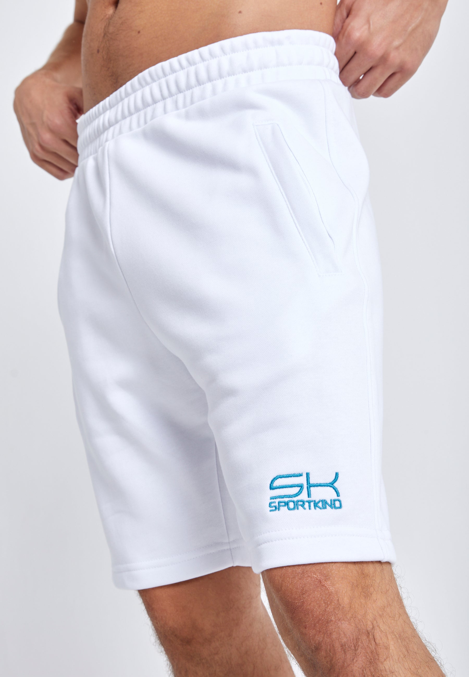 Jungen & Herren Shorts Baumwolle Herren & Jungen, weiß von SPORTKIND