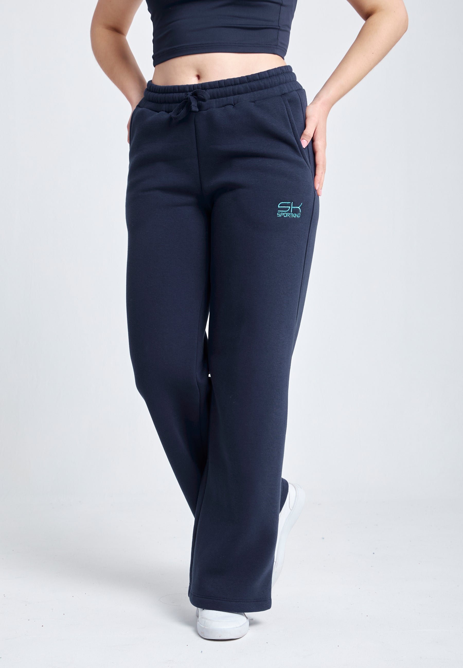 Mädchen & Damen Sweatpants Baumwolle Damen & Mädchen, navy blau von SPORTKIND