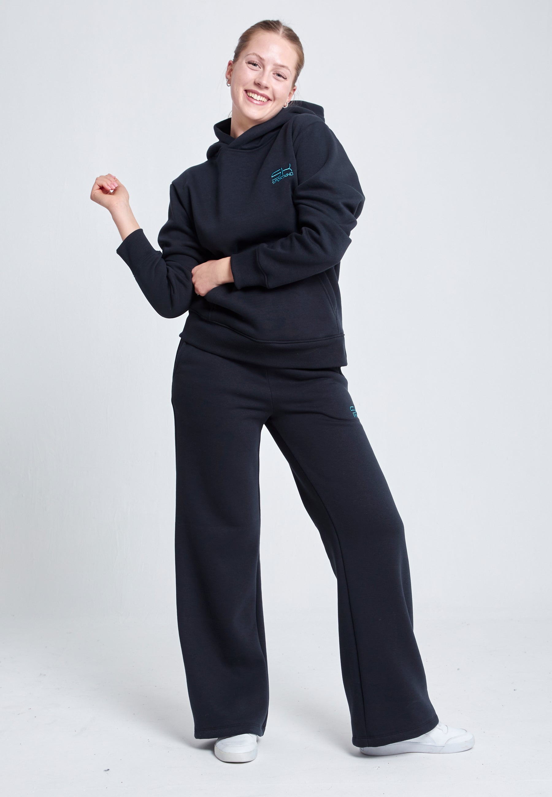 Mädchen & Damen Sweatpants Baumwolle Damen & Mädchen, schwarz von SPORTKIND