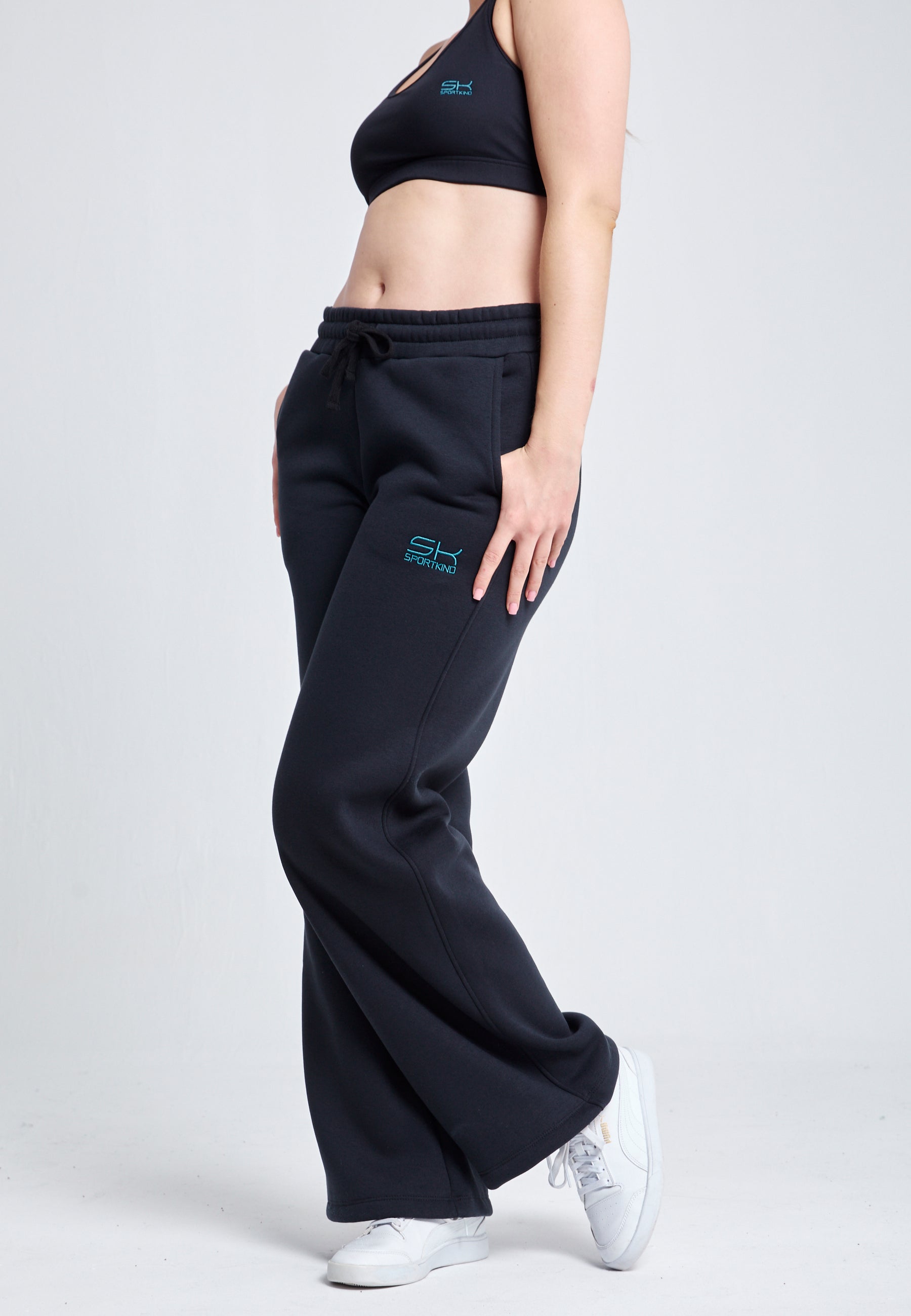 Mädchen & Damen Sweatpants Baumwolle Damen & Mädchen, schwarz von SPORTKIND