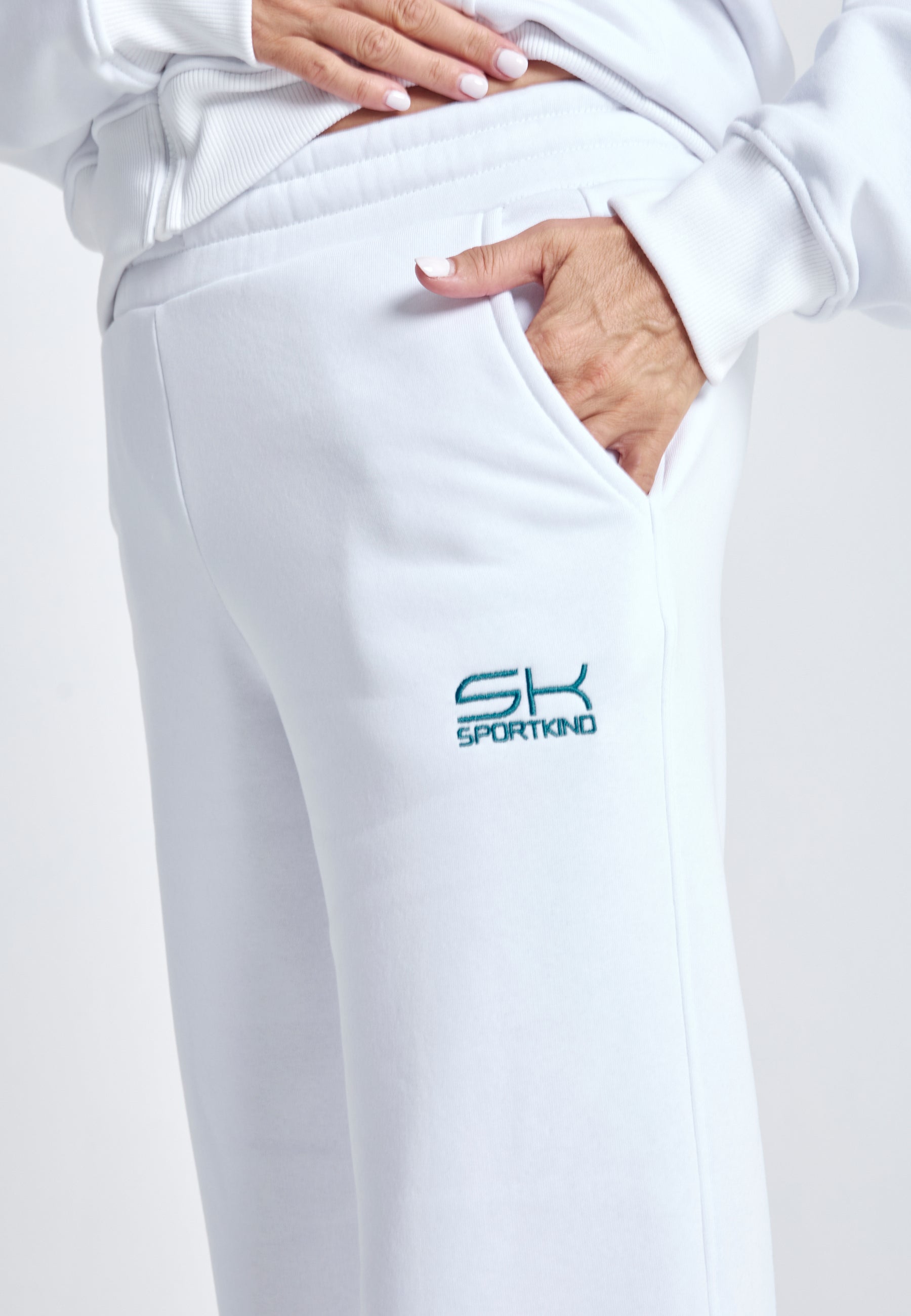 Mädchen & Damen Sweatpants Baumwolle Damen & Mädchen, weiß von SPORTKIND