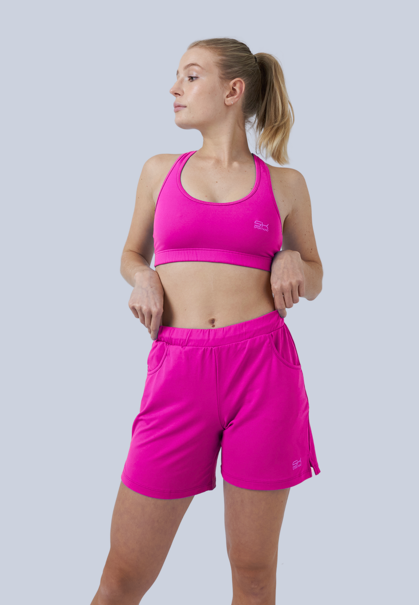 Mädchen & Damen Tennis Bermuda Shorts, berry pink von SPORTKIND