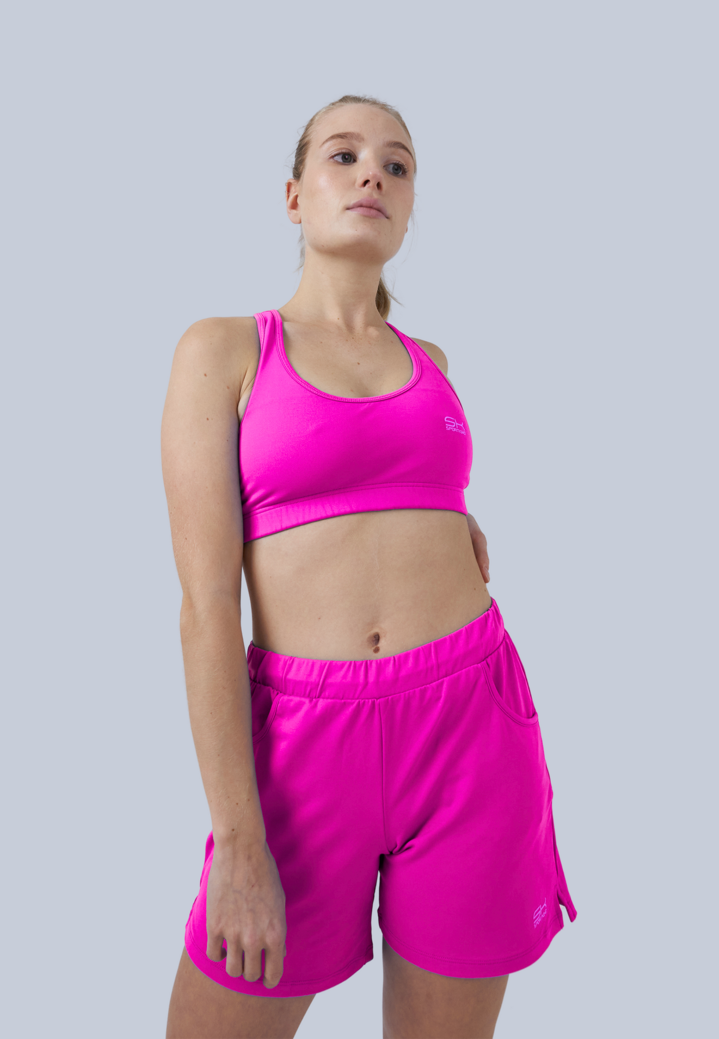 Mädchen & Damen Tennis Bermuda Shorts, berry pink von SPORTKIND