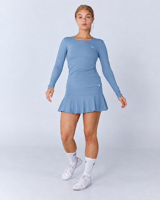 Mädchen & Damen Tennis Longsleeve Shirt, grau blau von SPORTKIND