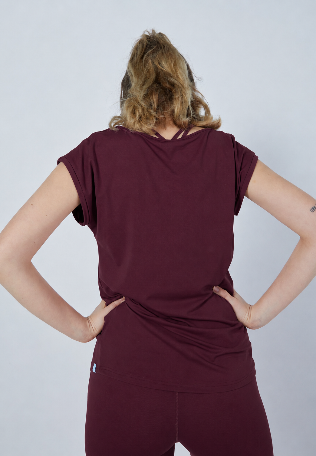 Mädchen & Damen Tennis Loose Fit Shirt, burgunder rot von SPORTKIND