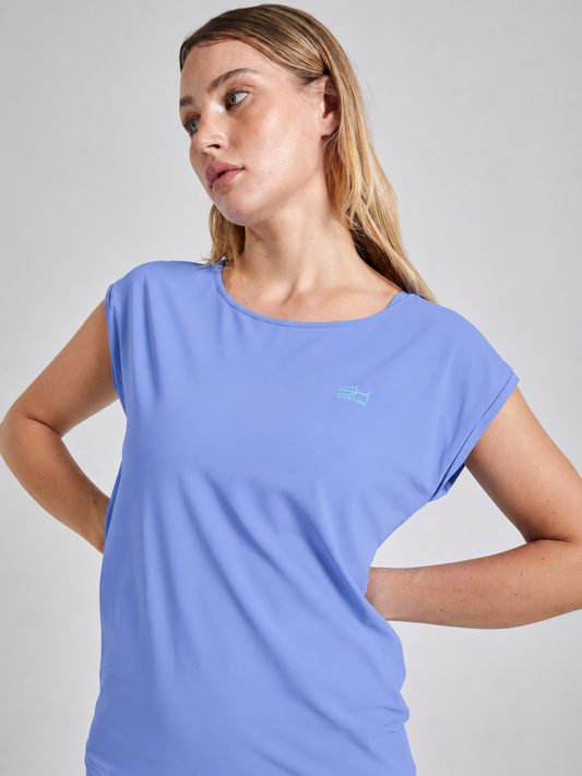 Mädchen & Damen Tennis Loose Fit Shirt, lavendel blau von SPORTKIND