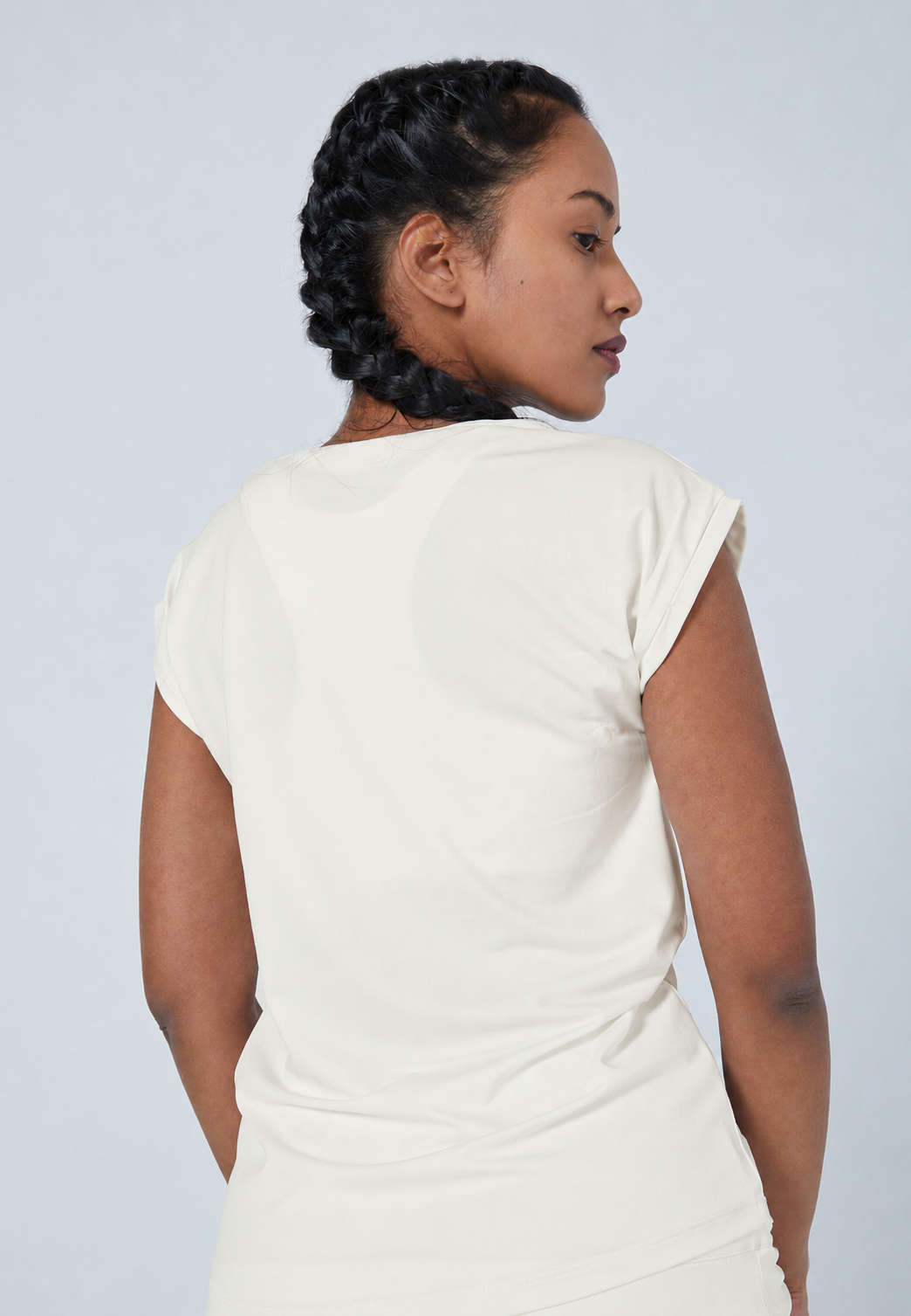 Mädchen & Damen Tennis Loose Fit Shirt, off white von SPORTKIND