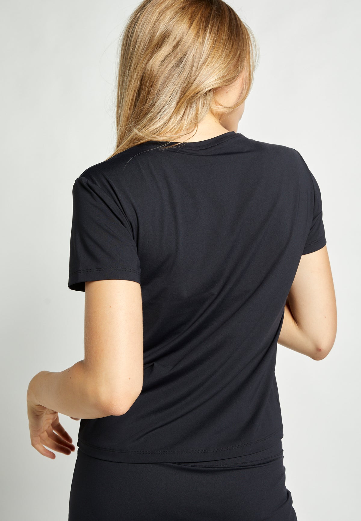 Mädchen & Damen Tennis Loose Fit T-Shirt Kurzarm, schwarz von SPORTKIND