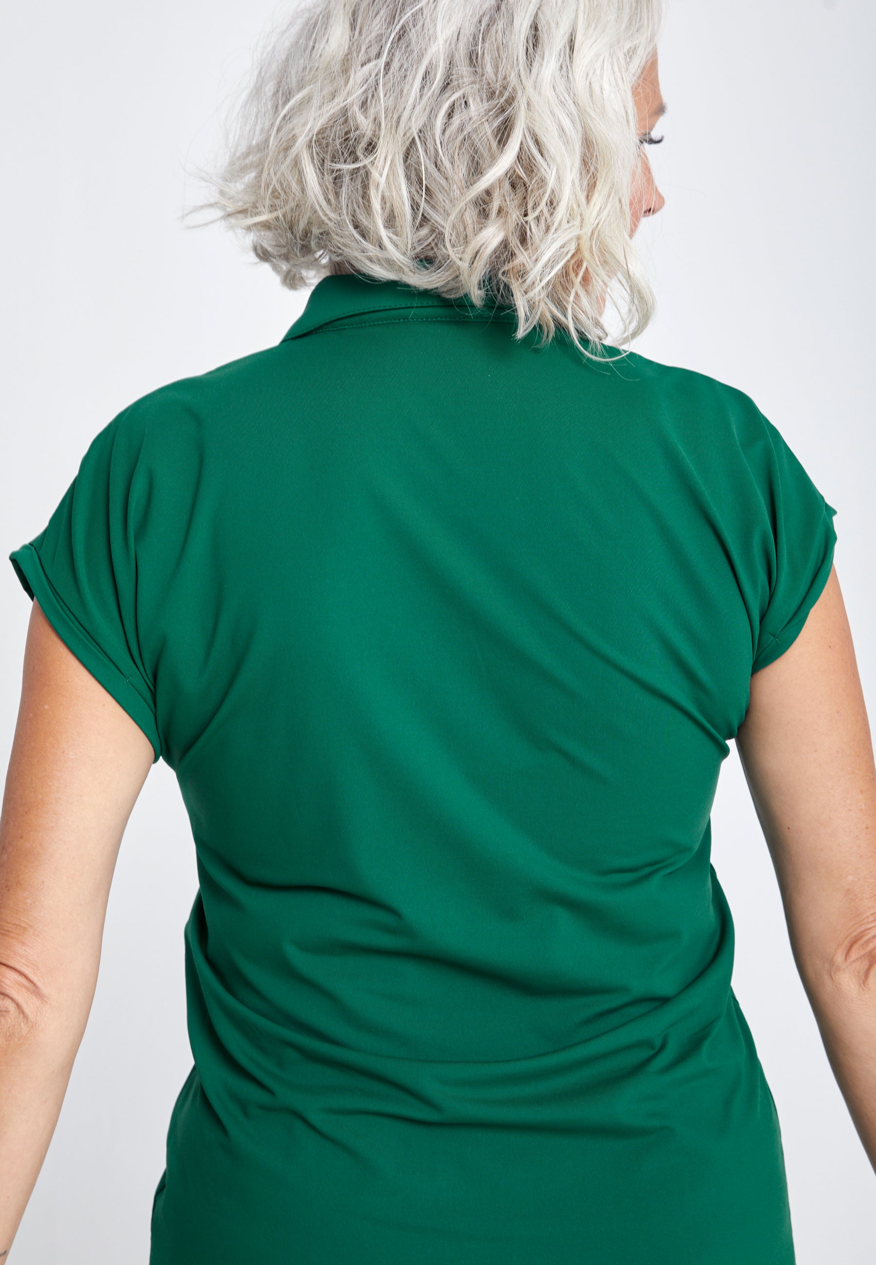 Mädchen & Damen Tennis Polo Shirt Loose-Fit, tannengrün von SPORTKIND