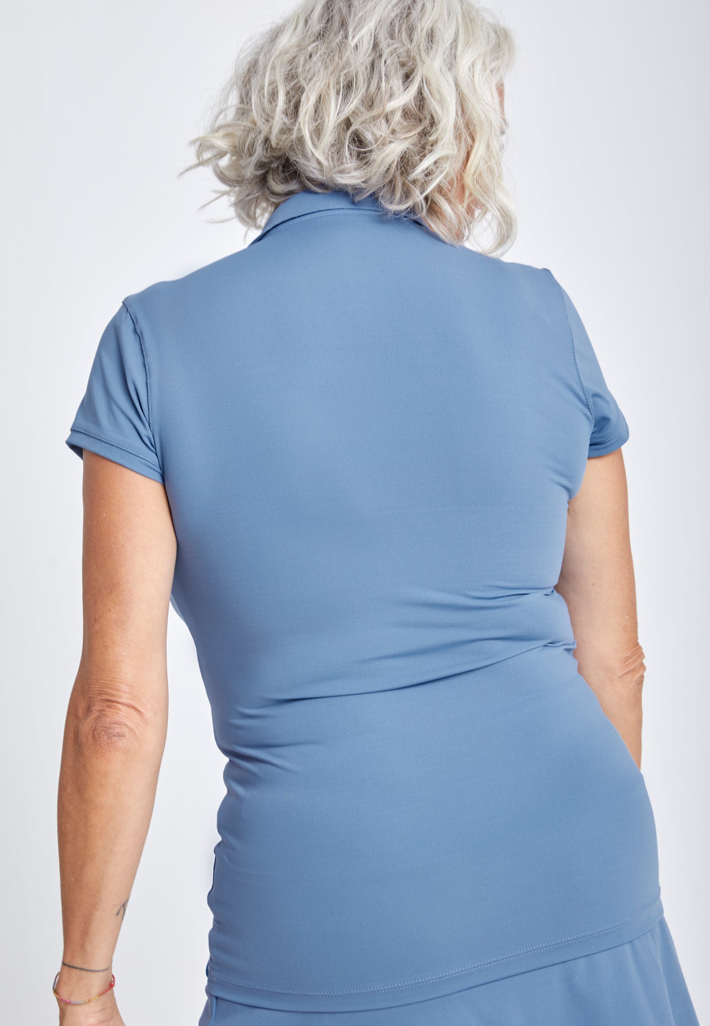 Mädchen & Damen Tennis Poloshirt Damen & Mädchen, grau blau von SPORTKIND