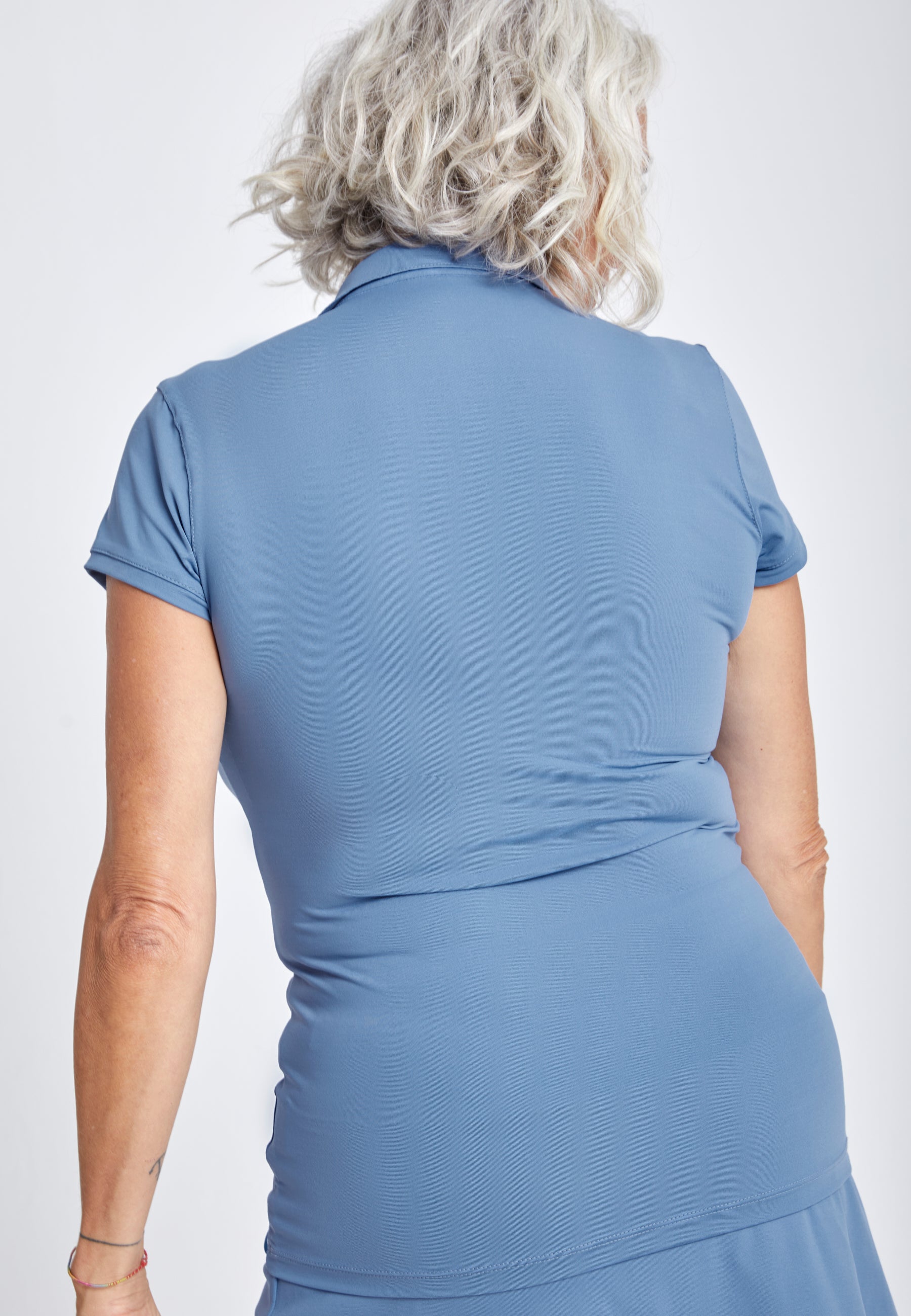Mädchen & Damen Tennis Poloshirt Damen & Mädchen, grau blau von SPORTKIND