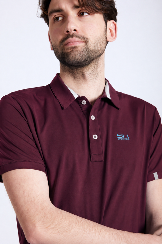 Jungen & Herren Tennis Poloshirt Herren & Jungen, burgunder rot von SPORTKIND