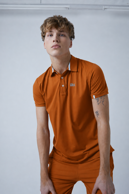 Jungen & Herren Tennis Poloshirt Herren & Jungen, cognac von SPORTKIND