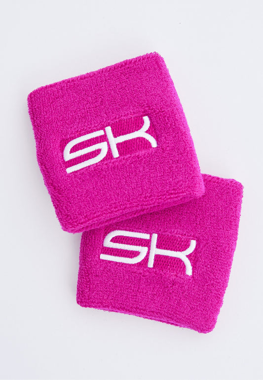Unisex Tennis Schweißband klein 2er Set, berry pink von SPORTKIND
