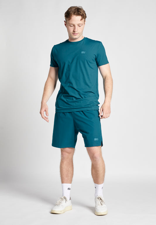 Jungen & Herren Tennis Shorts Performance fuer Herren & Jungen, petrol gruen von SPORTKIND
