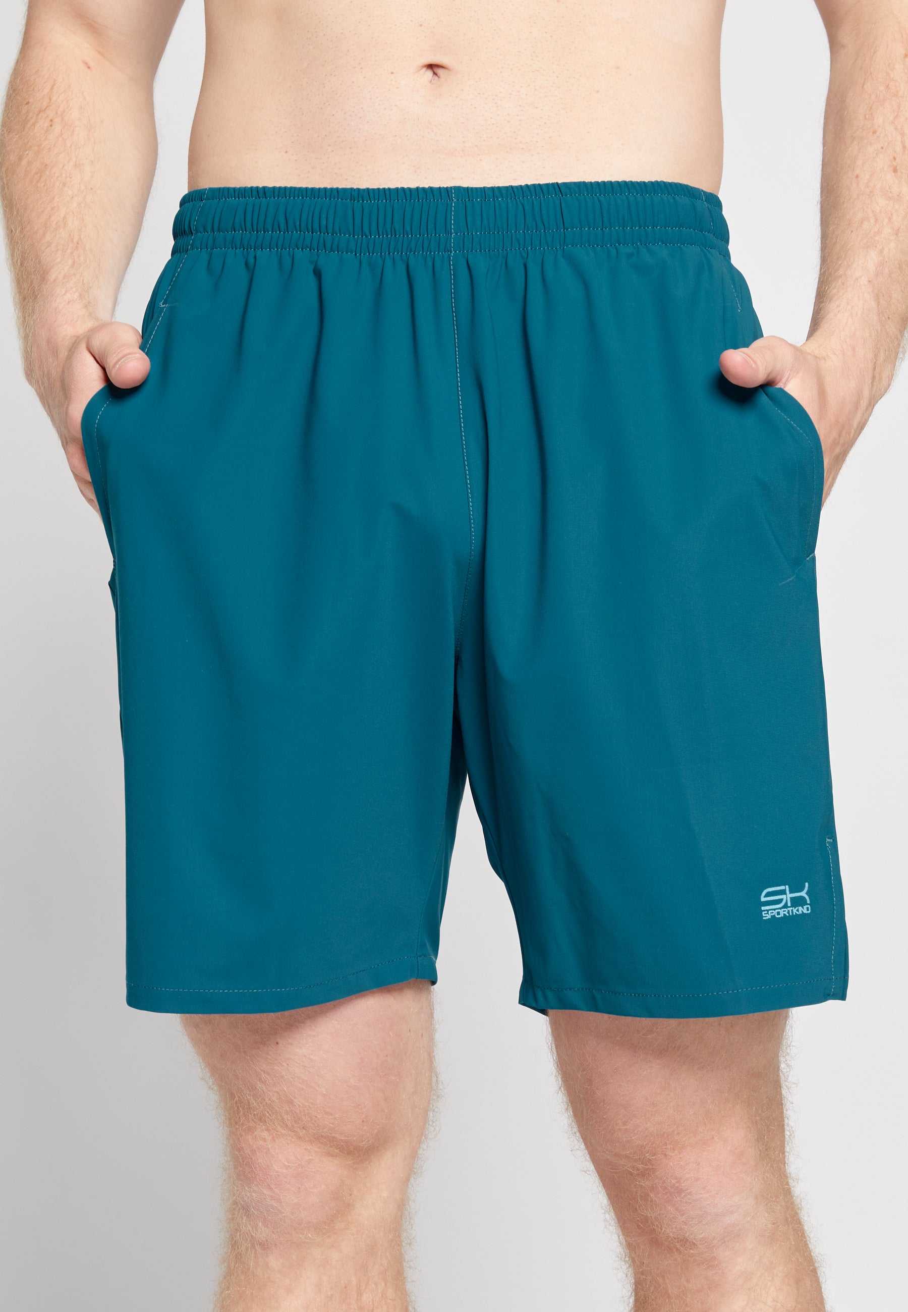 Jungen & Herren Tennis Shorts Performance fuer Herren & Jungen, petrol gruen von SPORTKIND