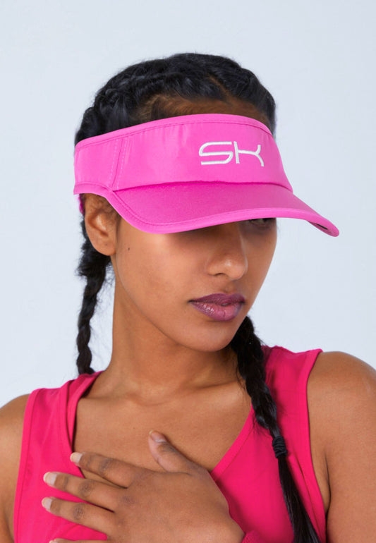 Unisex Tennis Sun Visor, berry pink light von SPORTKIND