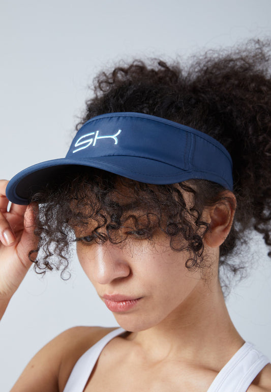 Unisex und Gender Tennis Sun Visor, navy blau von SPORTKIND