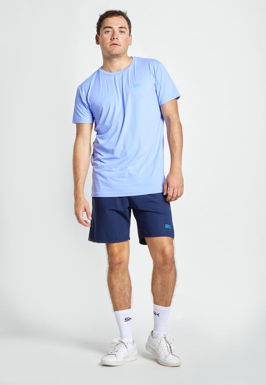 Jungen & Herren Tennis T-Shirt Rundhals, lavendel blau von SPORTKIND
