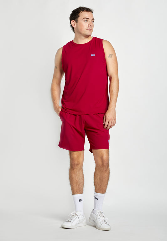 Jungen & Herren Tennis Tank Top für Herren & Jungen, bordeaux rot von SPORTKIND