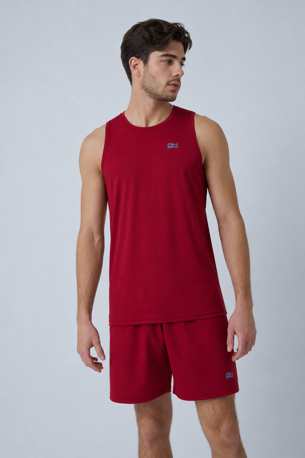 Jungen & Herren Tennis Tank Top fuer Herren & Jungen, bordeaux rot von SPORTKIND