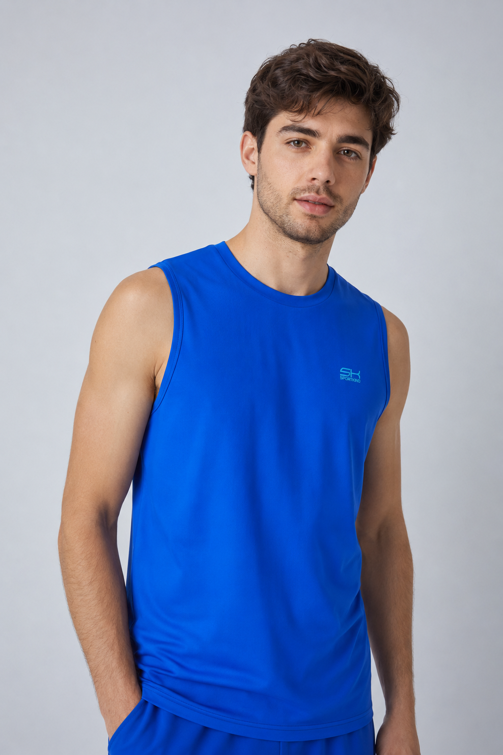 Jungen & Herren Tennis Tank Top fuer Herren & Jungen, kobaltblau von SPORTKIND
